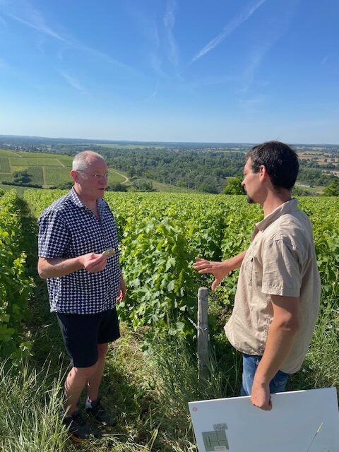 Jean Pabiot in Pouilly Fume giving Richard the rock chat